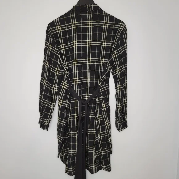 Zara trafaluc women's plaid long sleeve tunic top - Picture 4 of 16
